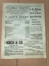 Columbus Theatre ?A Lion's Heart? Carl Haswin Shirley Landeck