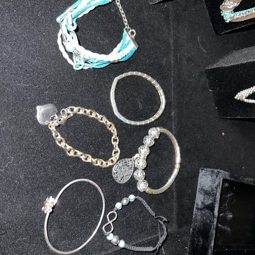 Estate Lot Turquoise Silver Tone Jewelry Boho Southwest Hippie Chunky Statement - Picture 4 of 20
