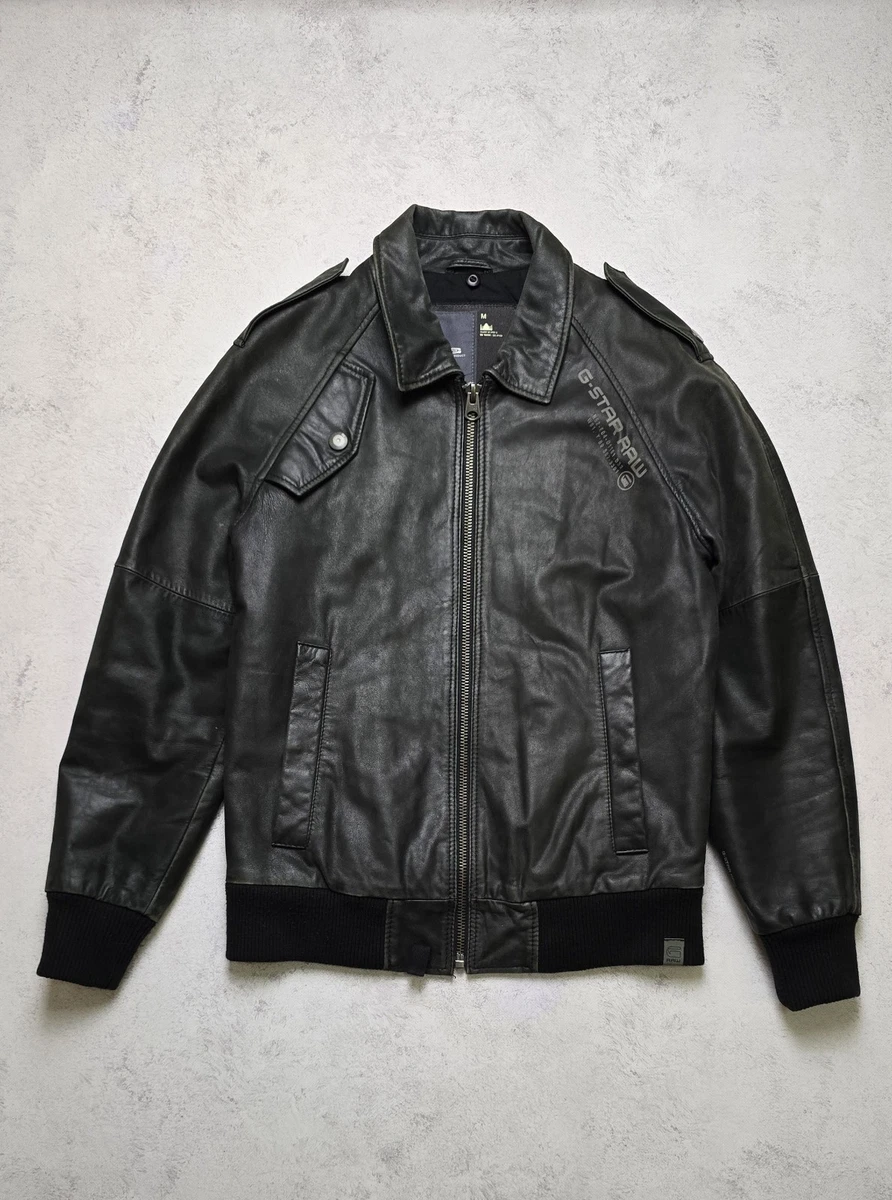 g star raw leather jacket products for sale | eBay