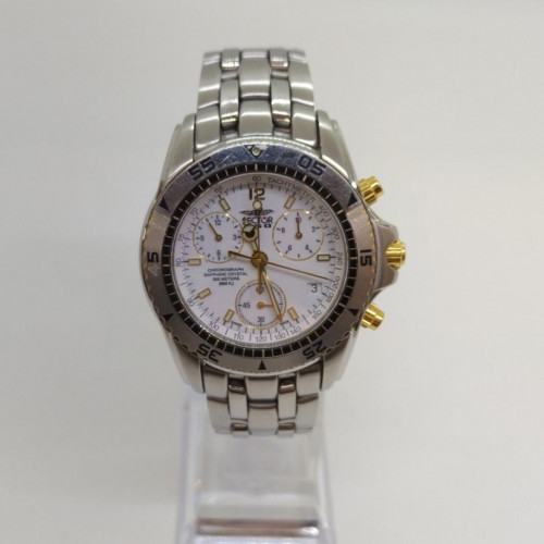 sector No Limits SGE650 Quartz 38mm White Dial Chrono Watch