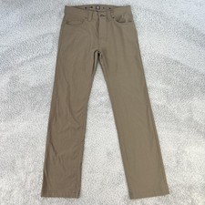 prAna Pants Mens 32x30 Brown Khaki Brion II Straight Leg Hiking Outdoor 5-Pocket