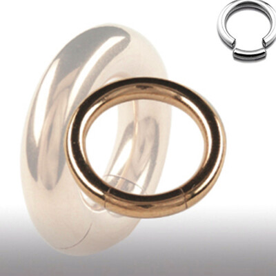 1,6mm Rosegold Smooth Segment Ring Septum Nase Ohr Lippen Intim Brust Piercing