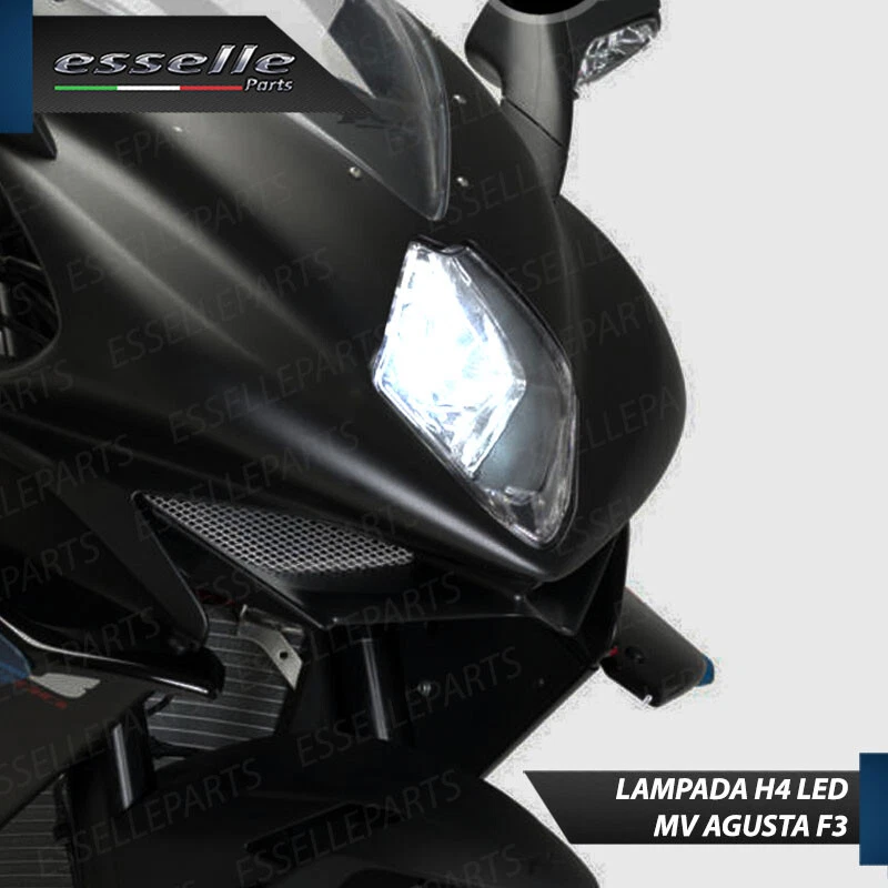 LAMPADA LED FARO H4 4000 LUMEN CANBUS PER MV AGUSTA F3 6000K BIANCO GHIACCIO - Immagine 2 di 2
