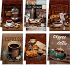 Set of 6 Coffee Kitchen Towels Absorbent Dish Towels 24 x 16 Inches Kitchen Gift