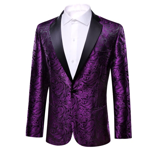 Para Hombres Floral Esmoquin Cena Chaqueta Calce Regular Chal Solapa Paisley Baile de graduación Fiesta Traje - Imagen 186 de 236