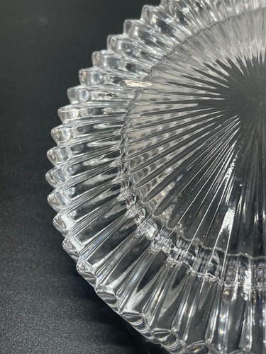 Ashtray Crystal Glass Nice weight older ashtray see pics 6" x 1 1/2" tall - Picture 16 of 17