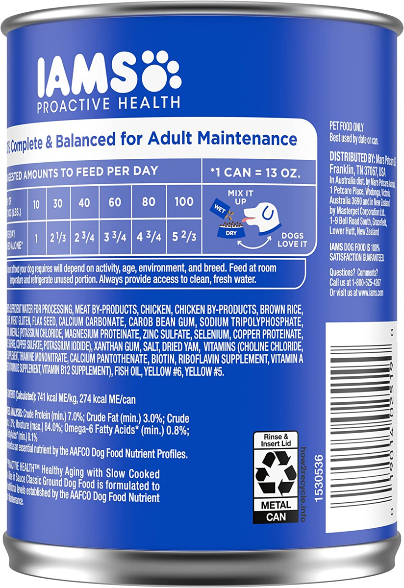 IAMS PROACTIVE HEALTH Healthy Aging Wet Dog Food Classic Ground