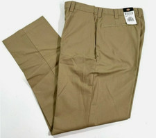 MENS 42x32 DICKIES LP7000 INDUSTRIAL FLAT FRONT COMFORT WAIST PANTS DESERT KHAKI