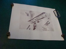 Original Phillips Petroleum co poster: RENE FONCK in a Caudron G.IV