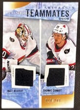 2021 Artifacts Tundra Teammates Duo-Matt Murray, Thomas Chabot-Jersey-#/249 🧲