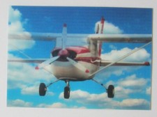 Airplane Zooming Towards You Lenticular Postcard with Great 3-D Motion New