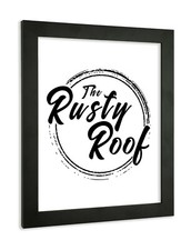 Narrow Modern Black Picture Frame - Minimalistic Hanging Frame- Black