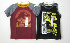 Jurassic T-Rex Dinosaur Kid Boy Size 4 Crewneck Graphic T-Shirt Tank Tee Casual