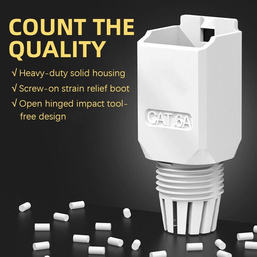 10 pièces connecteur RJ45 CAT6A CAT6, fiches de terminaison Ethernet gratuites outil ZoeRax - Photo 6/6