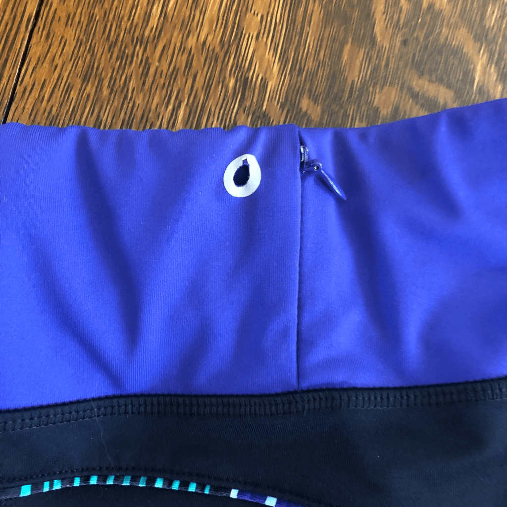 Leggings da allenamento neri Fila con fascia blu in vita