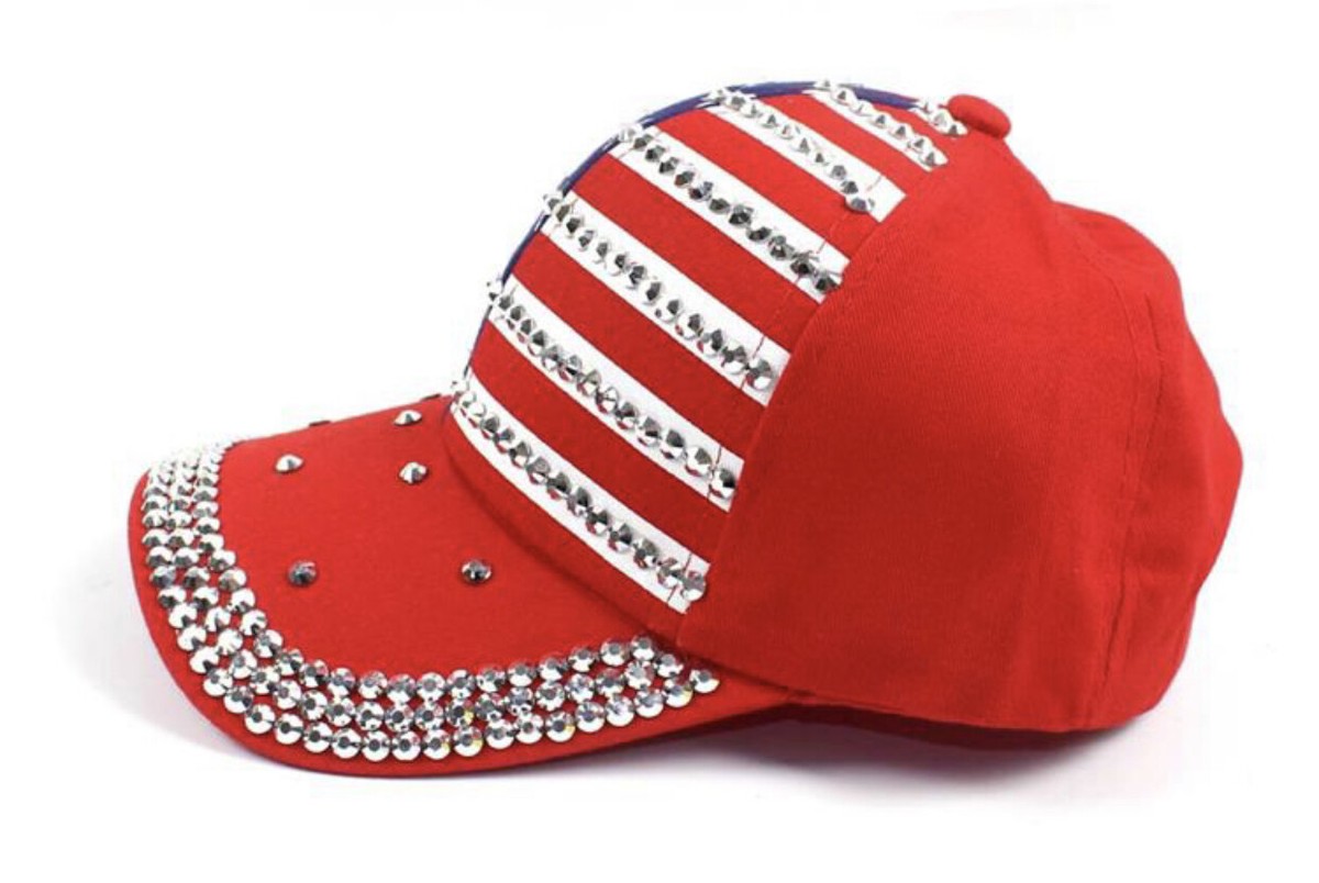 USA Patriotic Bling Hat - Women