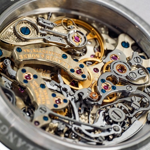 Reloj para hombre A. Lange and Söhn datógrafo arriba/abajo platino 405.035 caja papeles - Imagen 24 de 24