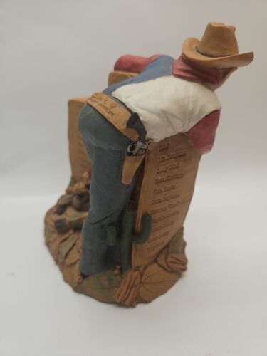 Tom Clark Signed Gnome Figurine Texas 1997 Remember the Alamo Cowboy 2061 TX - Picture 4 of 14