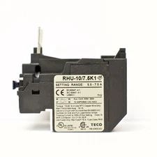 TECO RHU-10/7.5K1 thermal overload relay, Amp range: 5.5 ~ 7.5A