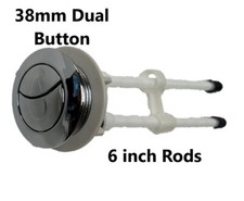 Dual Flush Toilet Button 38 mm fits Down inside Tank Lid. Measure Hole in Lid.