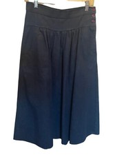 Cloud Vintage Blue Denim Jean Full Flare Skirt Size 12 USA Made Side Button