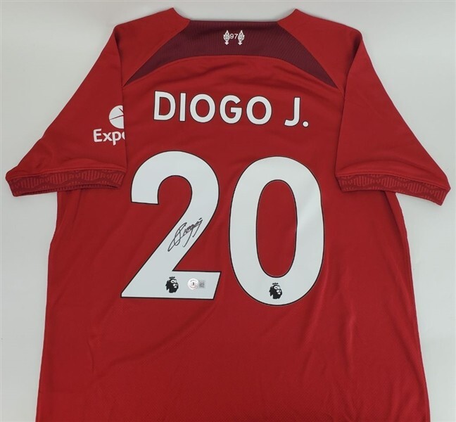 Diogo Jota Signed Liverpool FC Nike DriFit Soccer Jersey