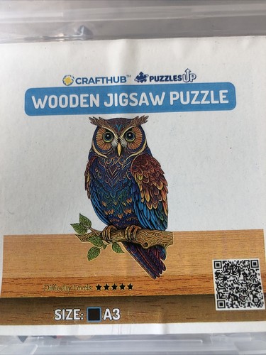 CUTE OWL Wooden Jigsaw Puzzle L Size A3 NEW in box - Picture 2 of 3