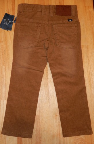 NEW Lucky Brand Boys 4 Corduroy Pants Adjustable Khaki Brown Cooper Slim NWT $44 - Picture 2 of 2