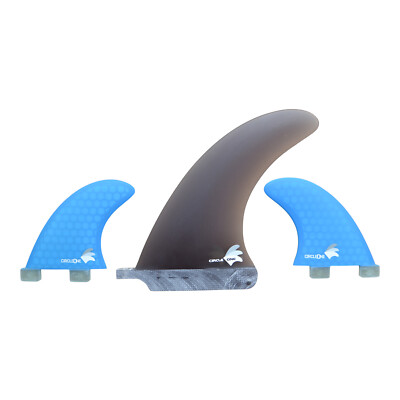 Surfboardflossen - 6 Zoll Mittelfinne + 2 Honeycomb Seitenflossen (FCS kompatibel)