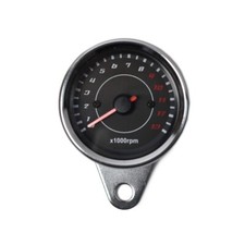 Universal Motorcycle Tachometer 60mm 12v With Led Back Light Aluminum Mini Chrom