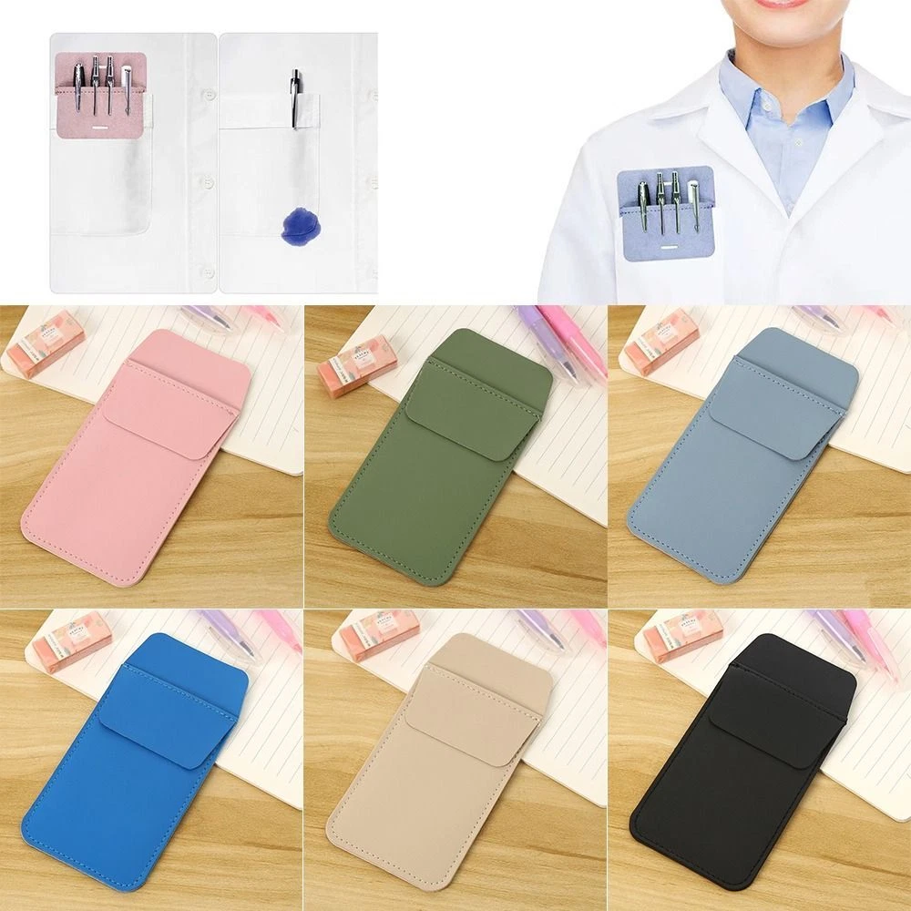 Pen Protector Pocket Pouch Holder Nurse Hospital Plastic Sleeve Pencil Leak  Shirt Coats Case Doctor Sheet Protectors 