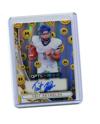 2026 Leaf Optichrome Football Smiley Face Prismatic Tait Reynolds Auto 2/7