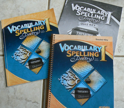 ABeka gr.7 Vocabulary Spelling Poetry I Teacher Key&Quiz Key,Text CURRENT 2017