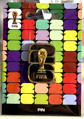FIFA WORLD CUP 2026 GOLD LOGO PIN OFFICIALLY LICENSED *NEW* *NOW IN STOCK!*