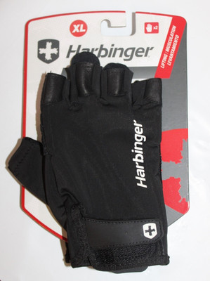NEW ~ Harbinger Pro Gloves - Weight Lifting ~ Black ~ Sz: XL