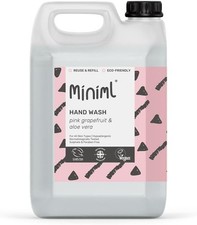Miniml Hand Soap Wash Liquid 5L Refill - Pink Grapefruit & Aloe Vera Scented Ec 6.05 per litre