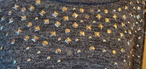 Torrid 6X Plus Size Super Soft Plush Gray Lightweight Sweater Studded... - Picture 5 of 9