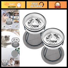 2PCS Elevated Cat Bowls - Anti-Vomit Puzzle Feeder, Slow Eating, Obesity Prevent