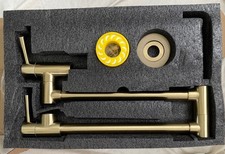 Kmeino Solid Brass Pot Filler Faucet Wall Mount Dual Joint Brushed Gold NEW