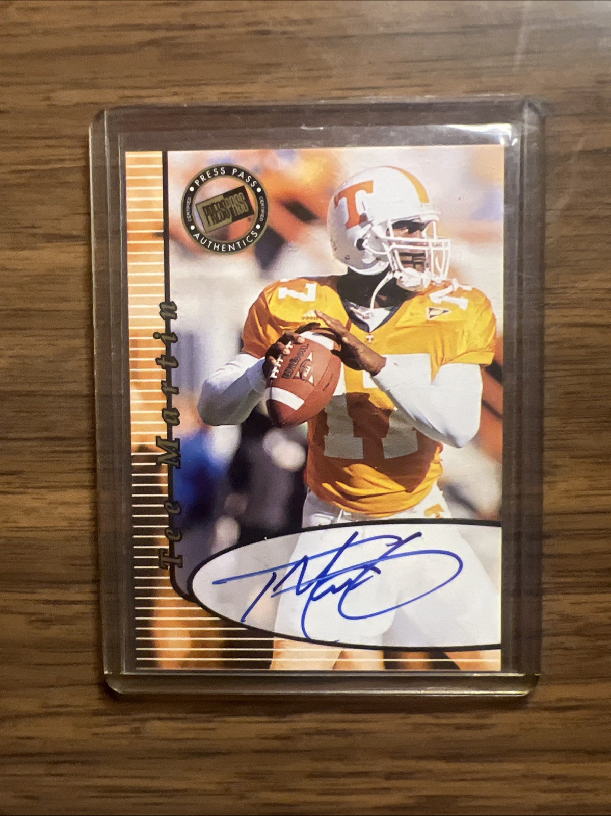 Tee Martin Press Pass Autograph # Base