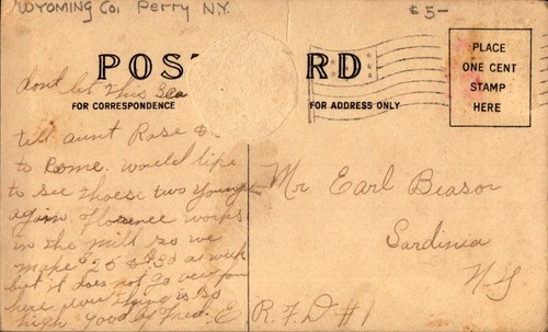RARE VINTAGE POSTCARD- VIEW OF THE PERRY KNITTING COMPANY COMPLEX, NY BK80 - Picture 2 of 2