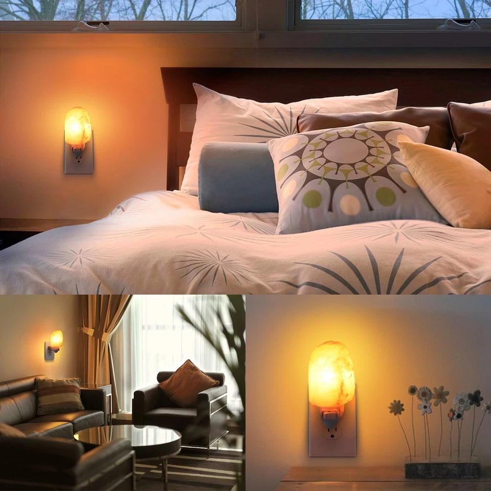 (Actualizada) Lámpara de Sal AMIR, Luz de Sal de Cristal Natural del Himalaya con 4 Bombillas,... Foto 3 de 4