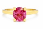 GENUINE 1.05 Cts PINK SAPPHIRE SOLITAIRE RING 10k GOLD - Free Appraisal Service — photo 1