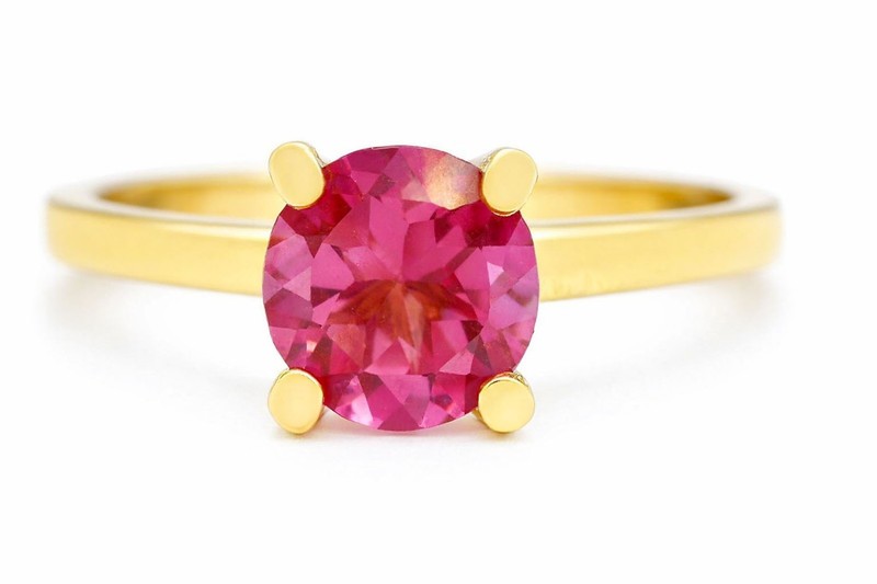 GENUINE 1.05 Cts PINK SAPPHIRE SOLITAIRE RING 10k GOLD - Free Appraisal Service