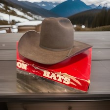 Stetson Rancher Cowboy Hat 4X Beaver Felt 7 1/4 Bullet Brown Vintage w/ Box