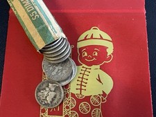 Gorgeous full roll old 90% silver dimes Mercury and Roosevelt