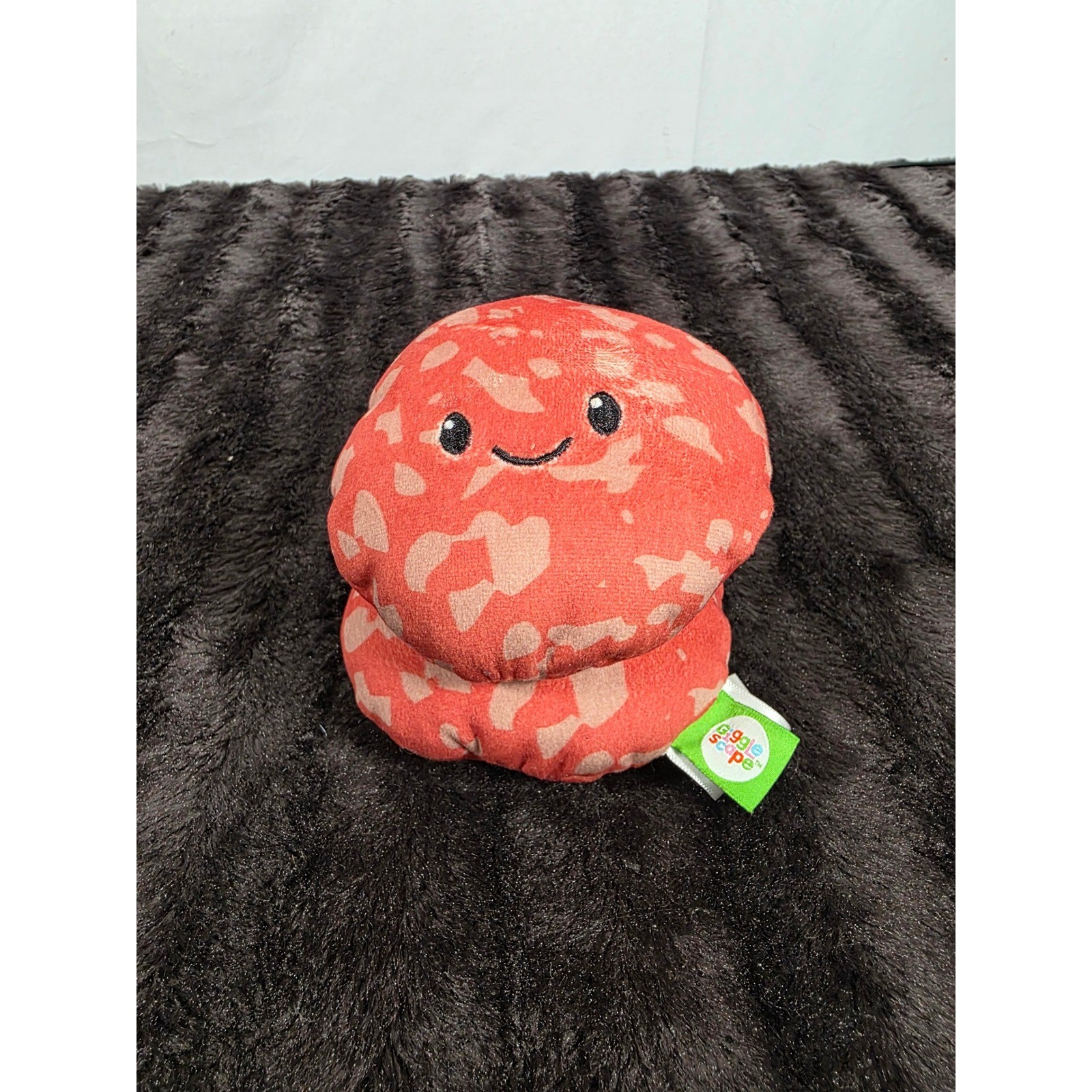 Gigglescape Red Salami Meat Plush Stuffed Toy Novelty Food Smiling Face ...
