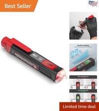 Battery Powered Non-Contact Voltage Tester with Safety Alerts LCD Display