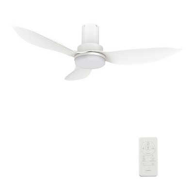 CARRO Daisy 45'' White Smart Ceiling Fan LED Dimmable Light Remote Alexa ,Google