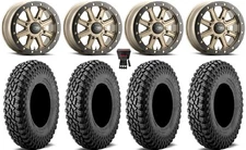 ITP Inertia Bdlk 14"Wheels Br +40mm 32"Incursion A/T Tires Kawa Mule Pro FXTKRX